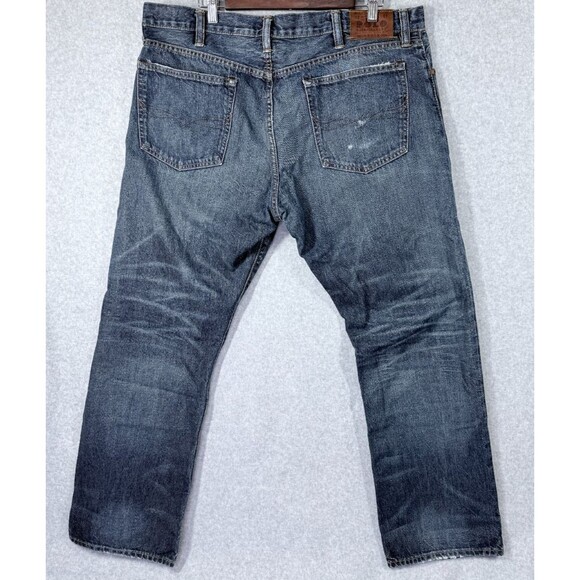 Vintage 90s Polo Ralph Jeans Lauren Mens 38x30 (Fits 39x30) Denim Straight Leg - Picture 2 of 9